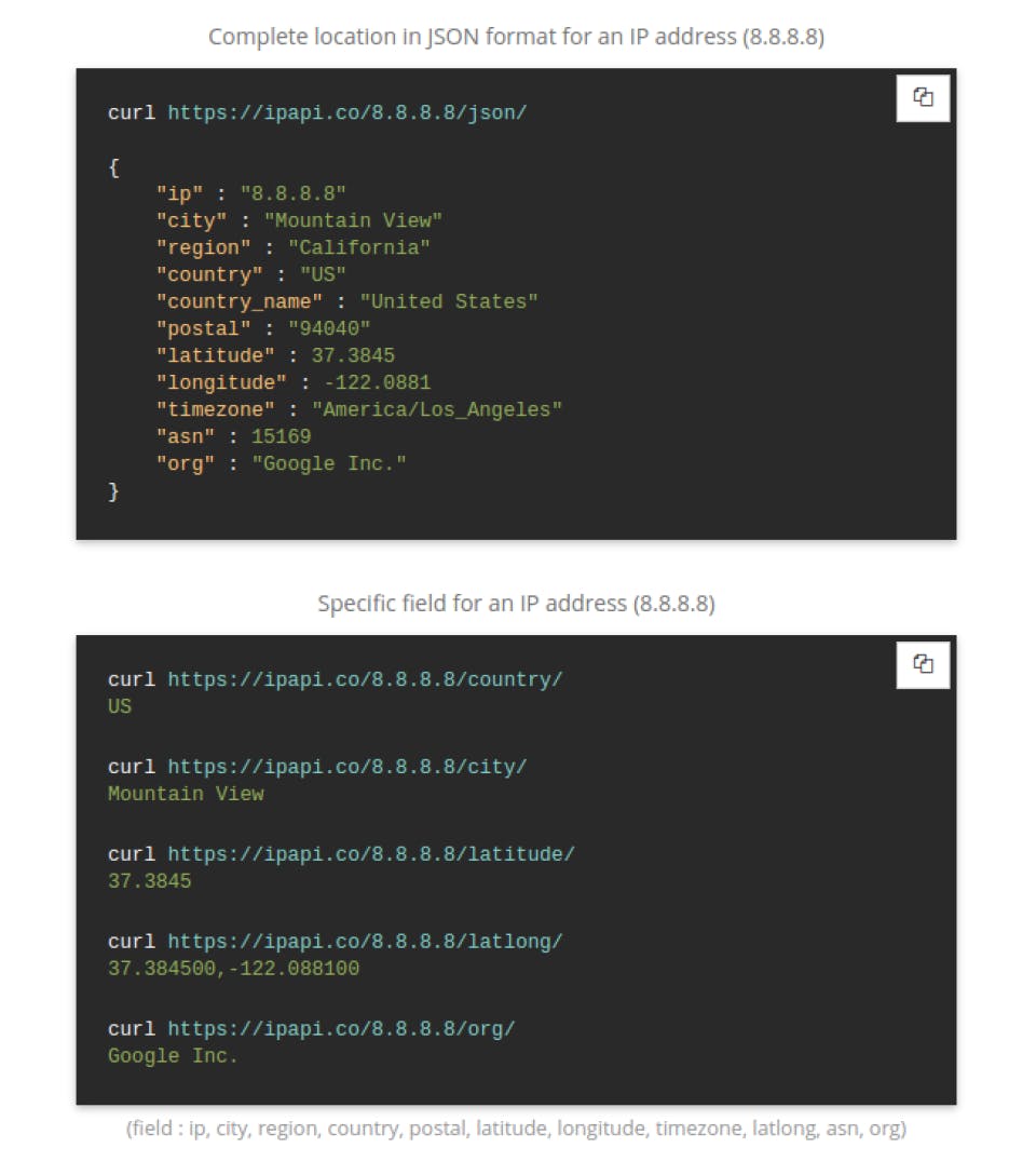 ipapi Screenshot 2