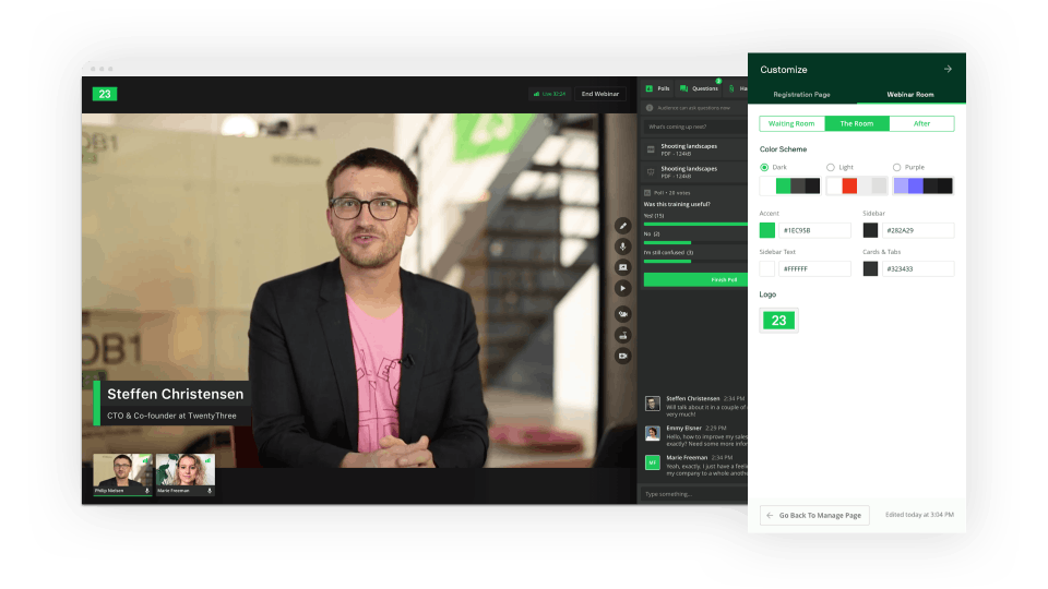 TwentyThree Webinars Screenshot 5