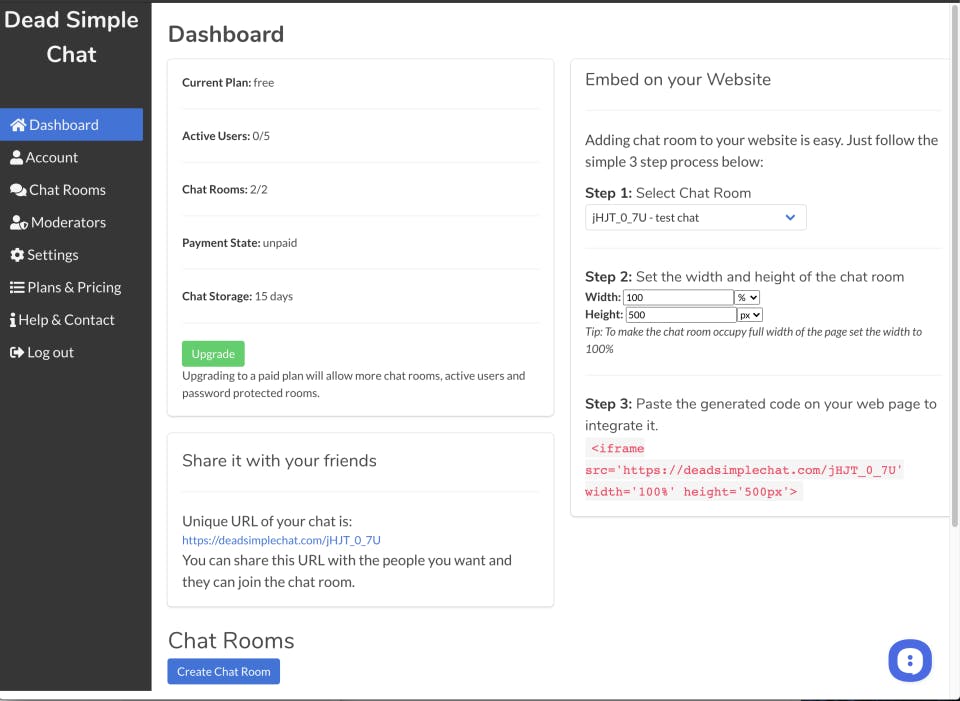 Dead Simple Chat Screenshot 2