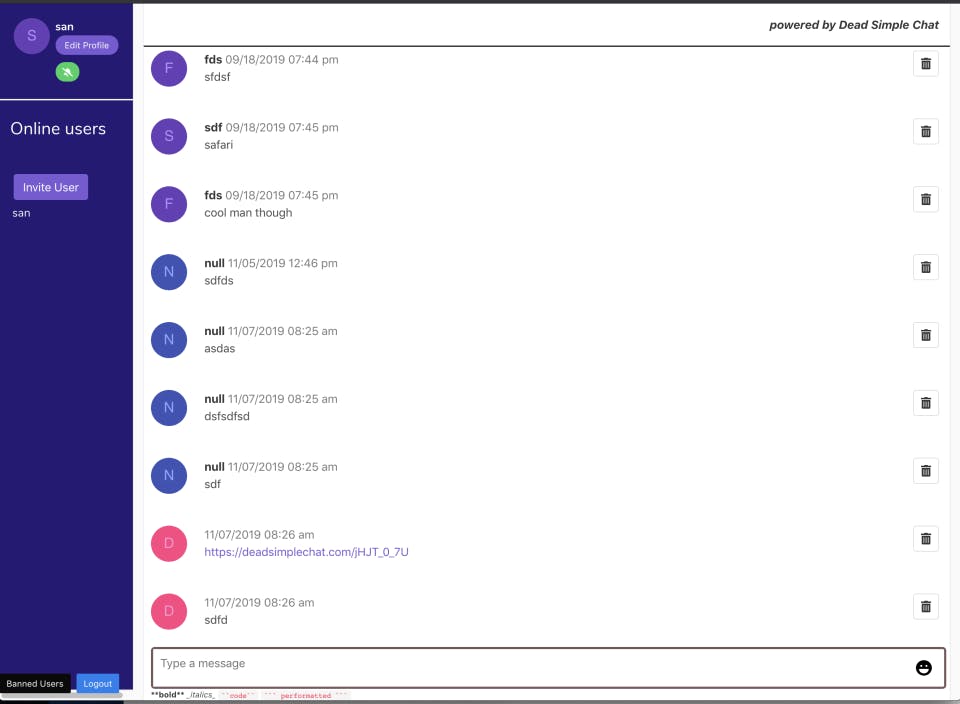 Dead Simple Chat Screenshot 3