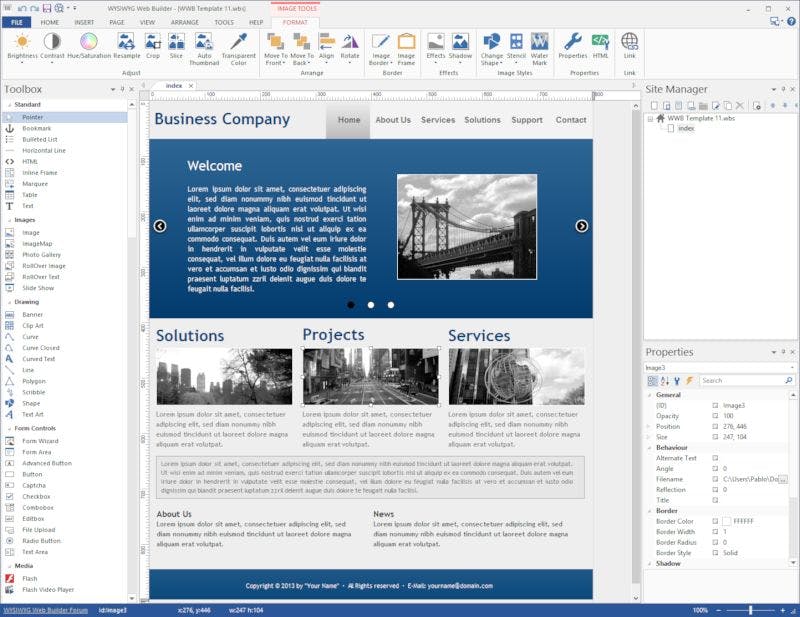 WYSIWYG Web Builder Screenshot 1