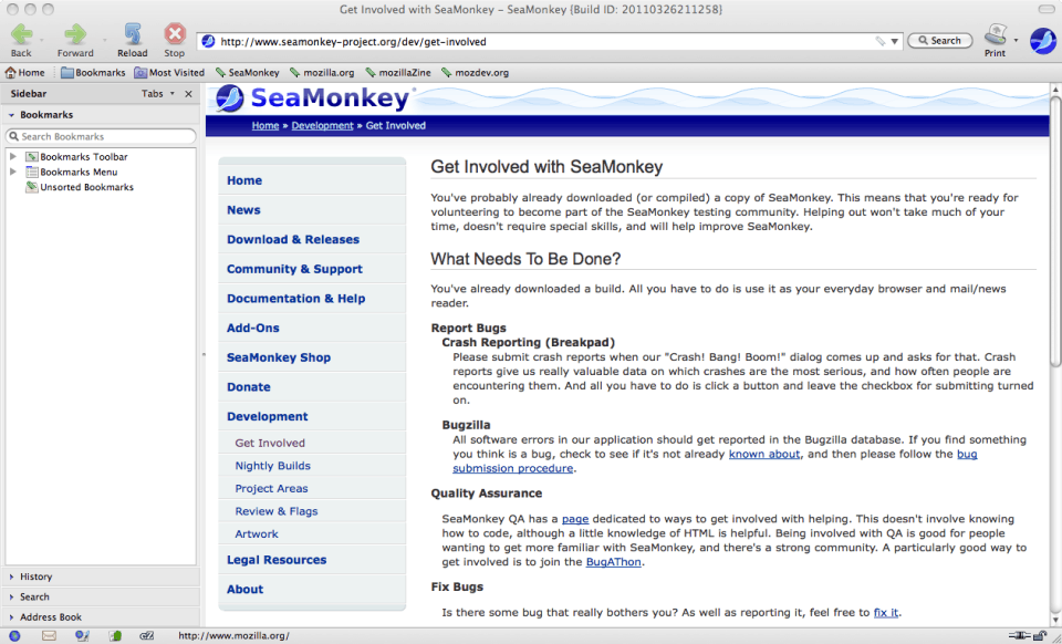SeaMonkey Suite Screenshot 1