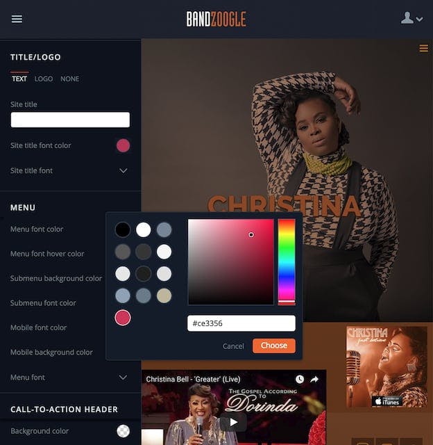 Bandzoogle Screenshot 2
