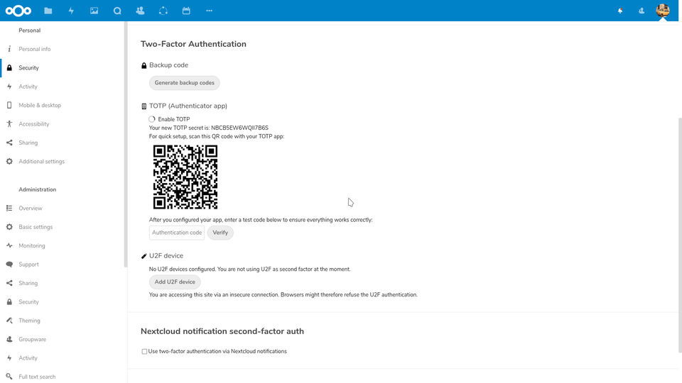 Nextcloud Screenshot 1