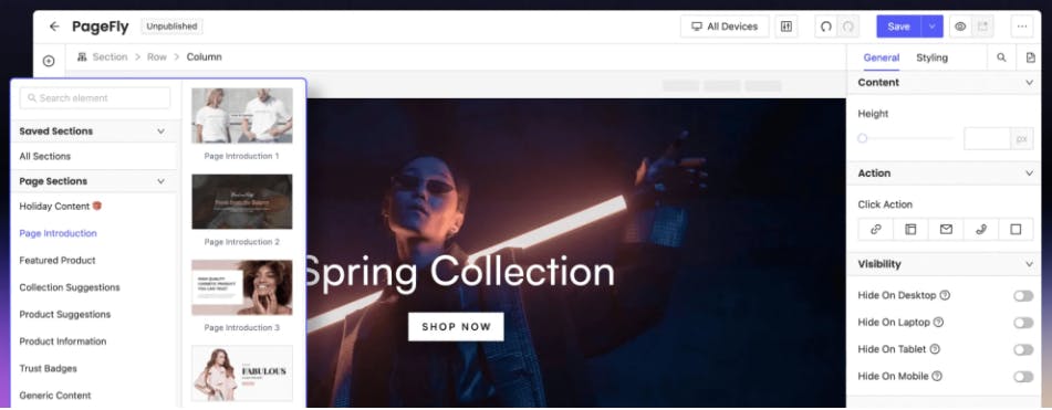PageFly by Shopify Screenshot 2