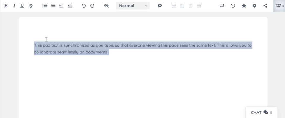Etherpad Screenshot 1
