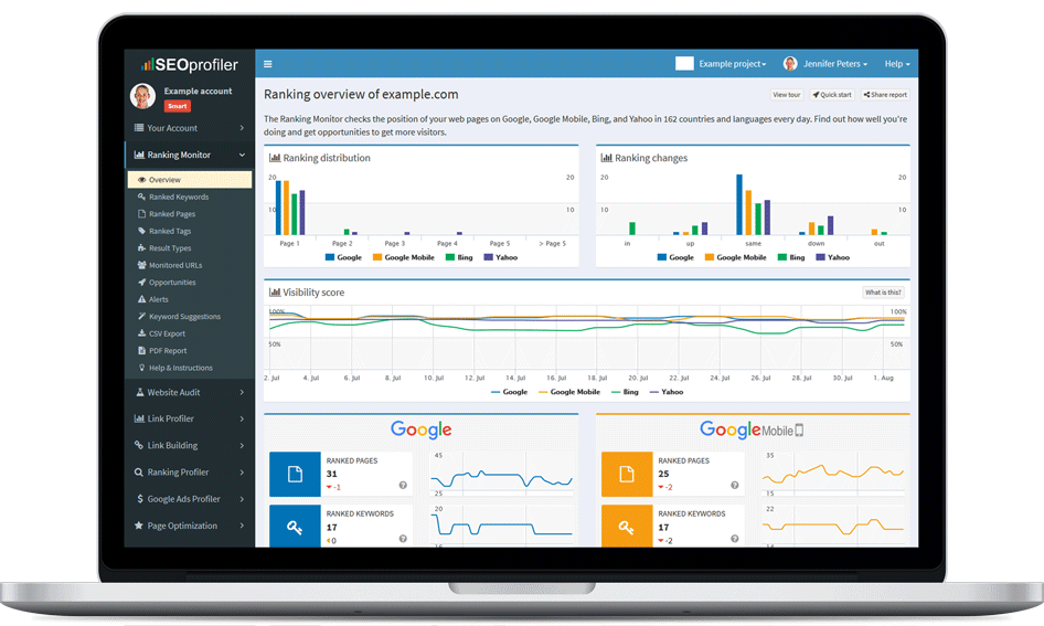 SEOprofiler Screenshot 1