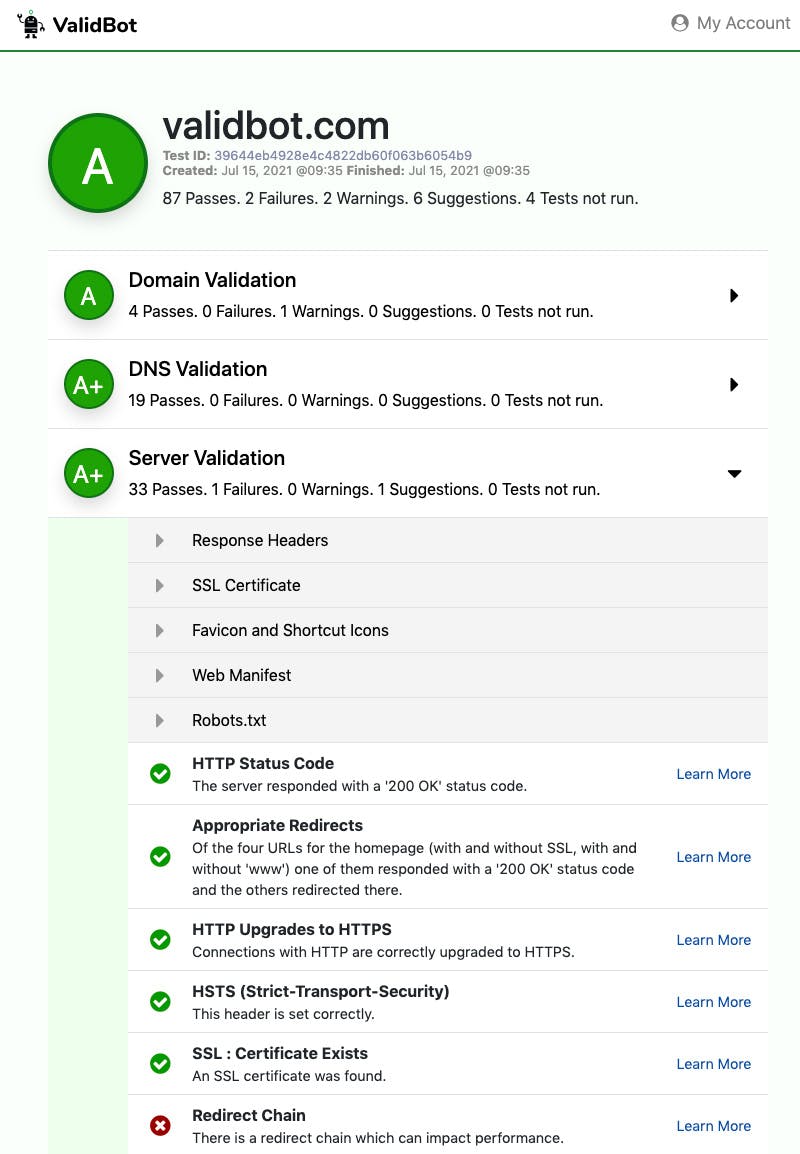 Validbot Screenshot 2