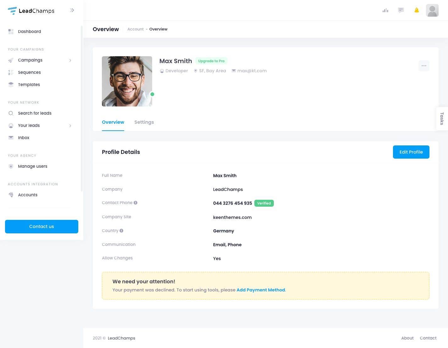 LeadChamps Screenshot 3