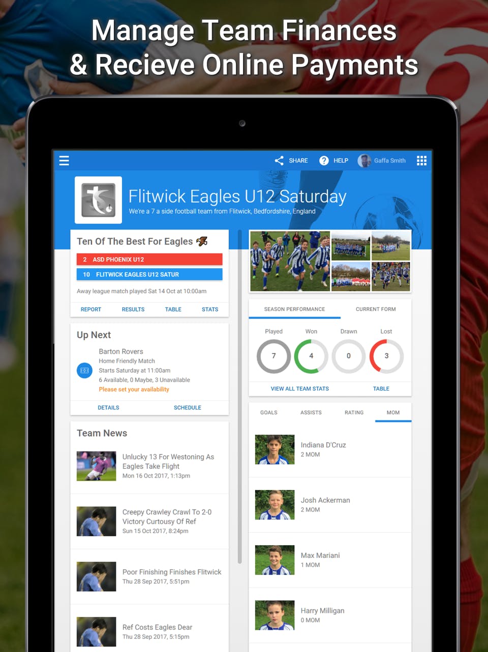 TeamStats Screenshot 2