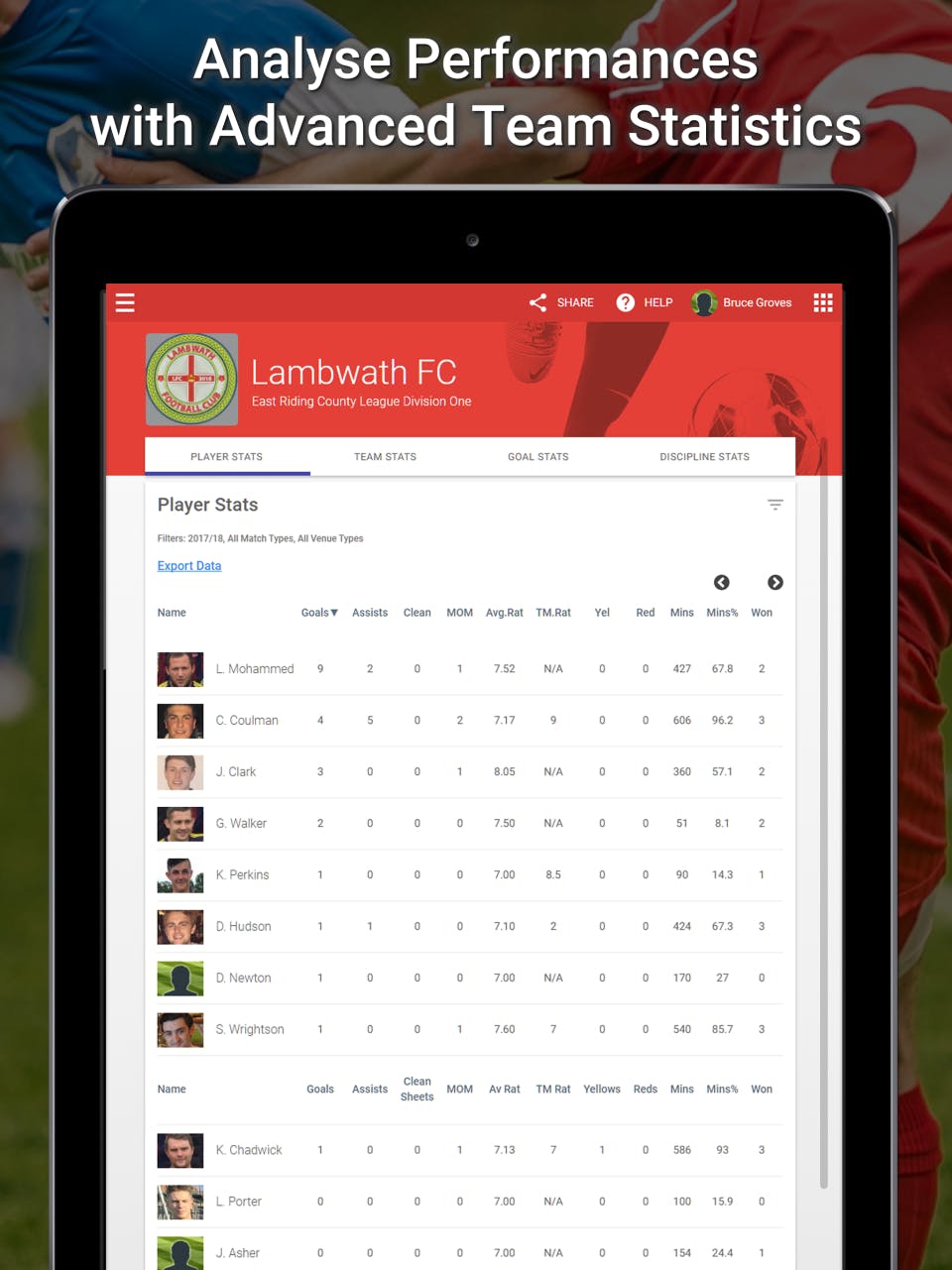 TeamStats Screenshot 3
