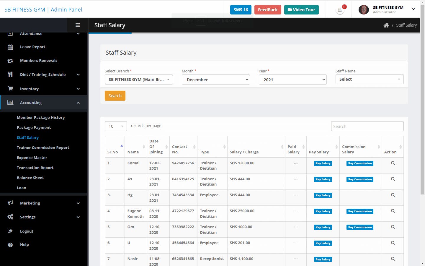 VFitnessClub Screenshot 5