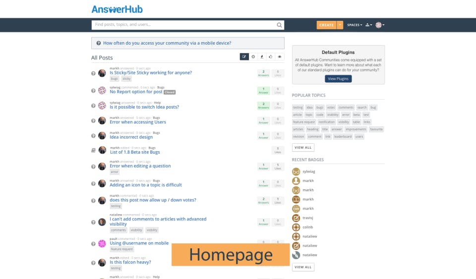 AnswerHub Screenshot 1