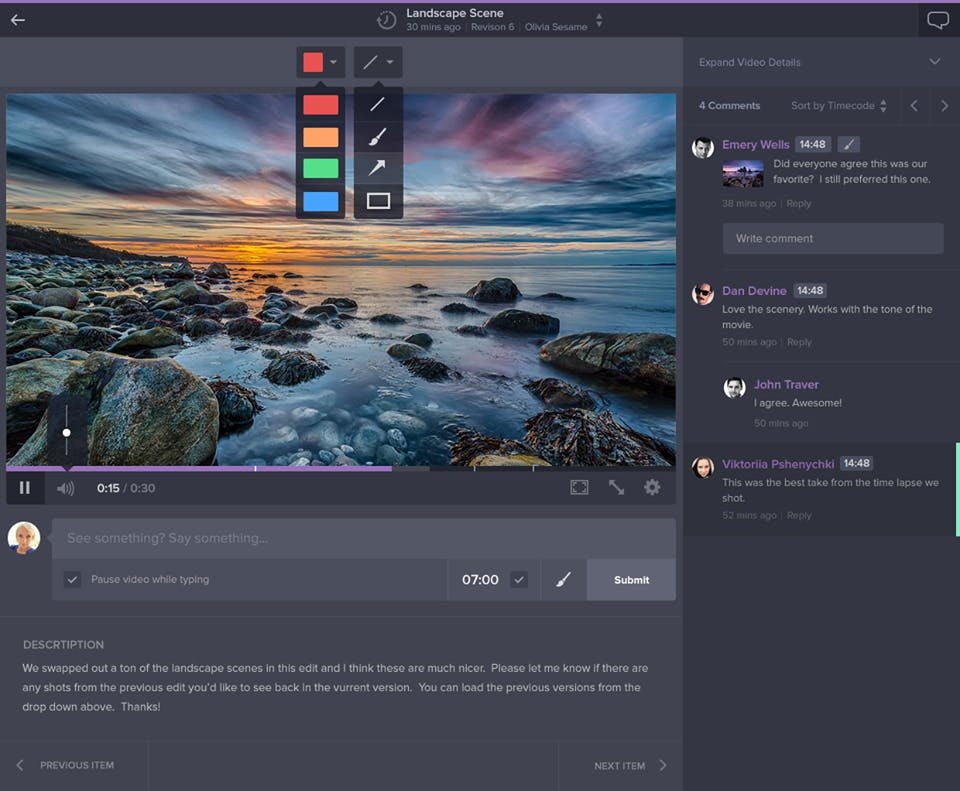 Frame.io Screenshot 1