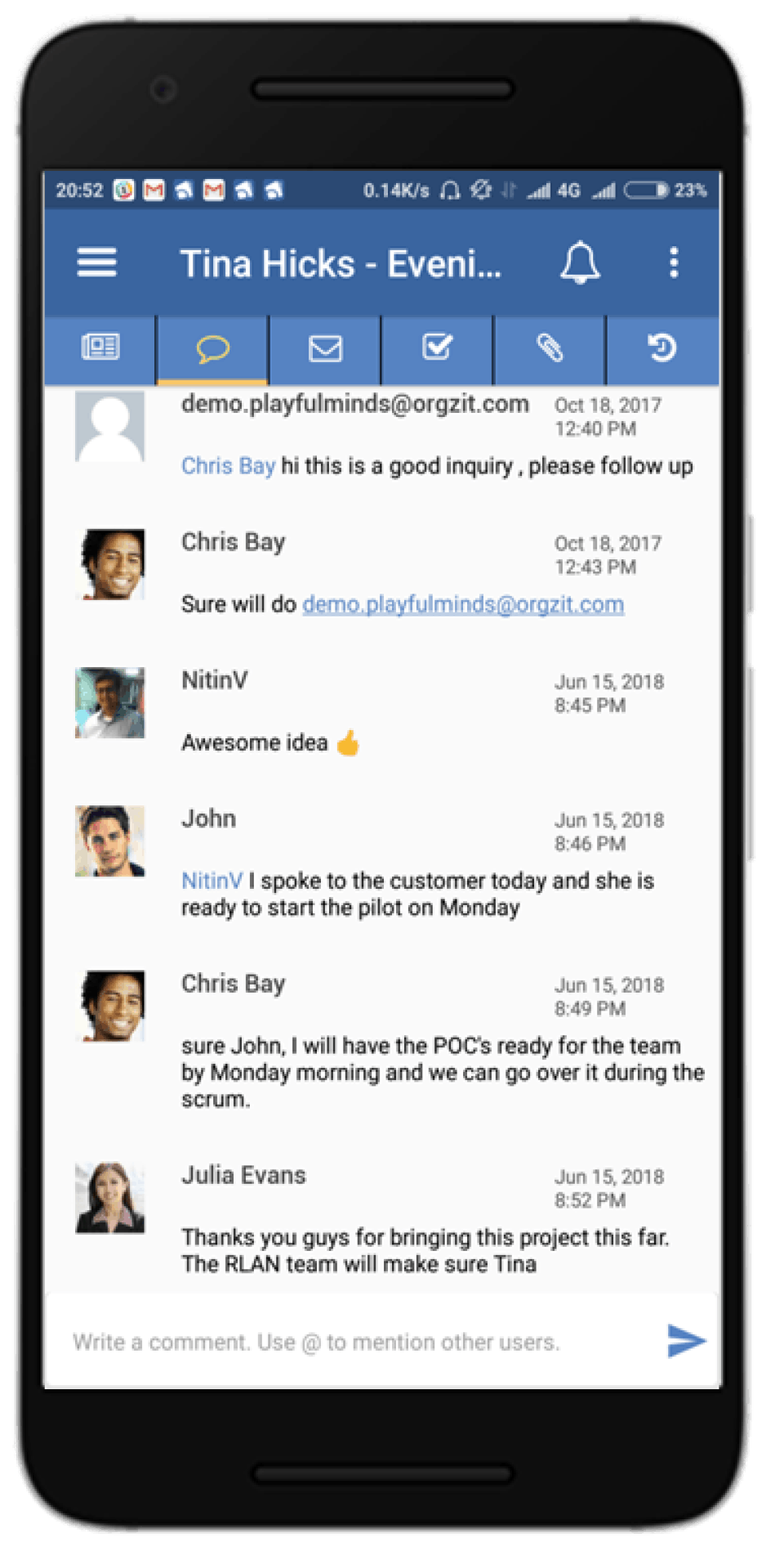 Orgzit Screenshot 2