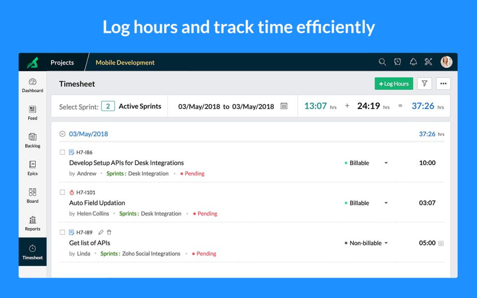 Zoho Sprints Screenshot 4