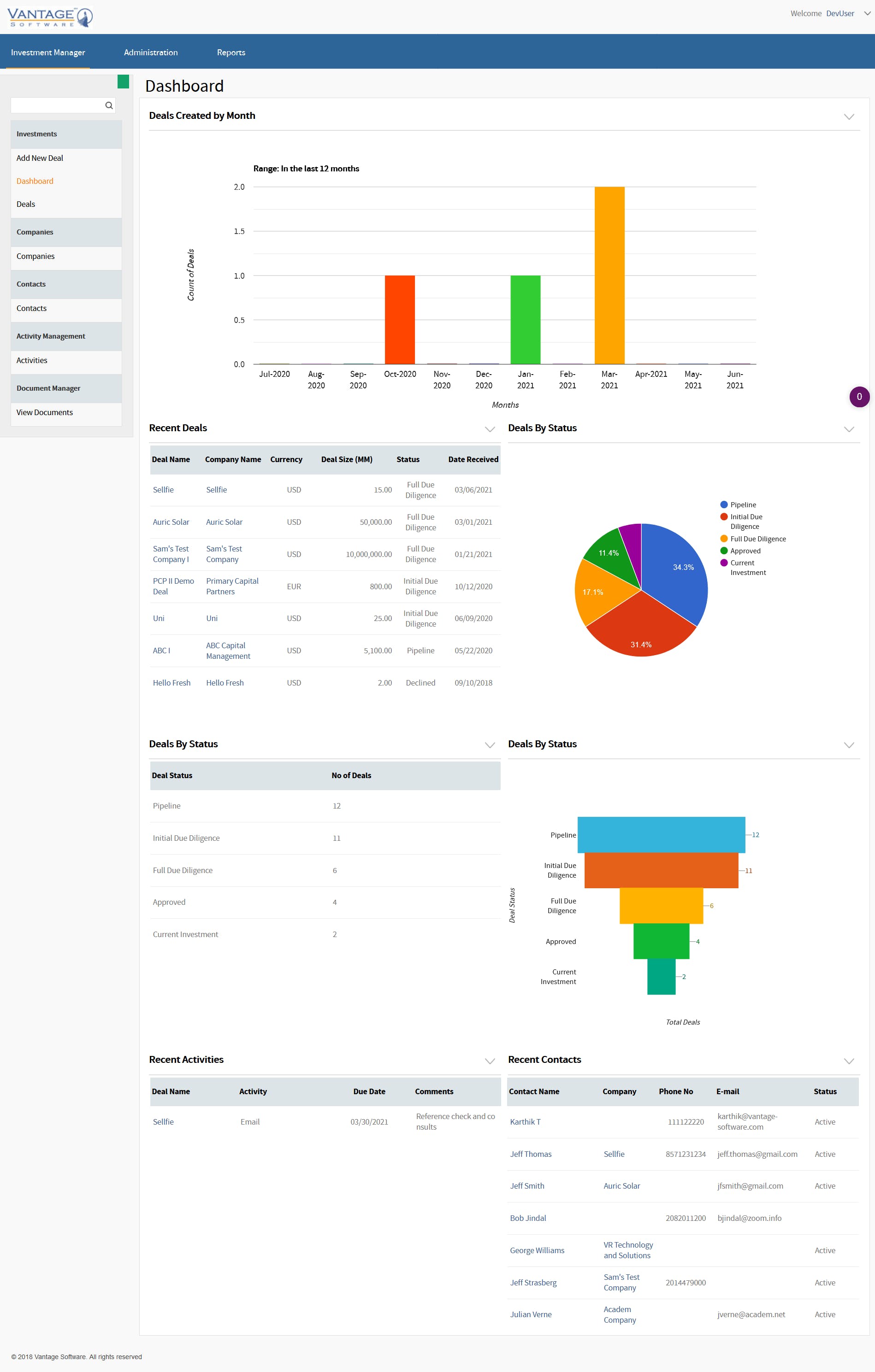 Vantage Software Screenshot 1
