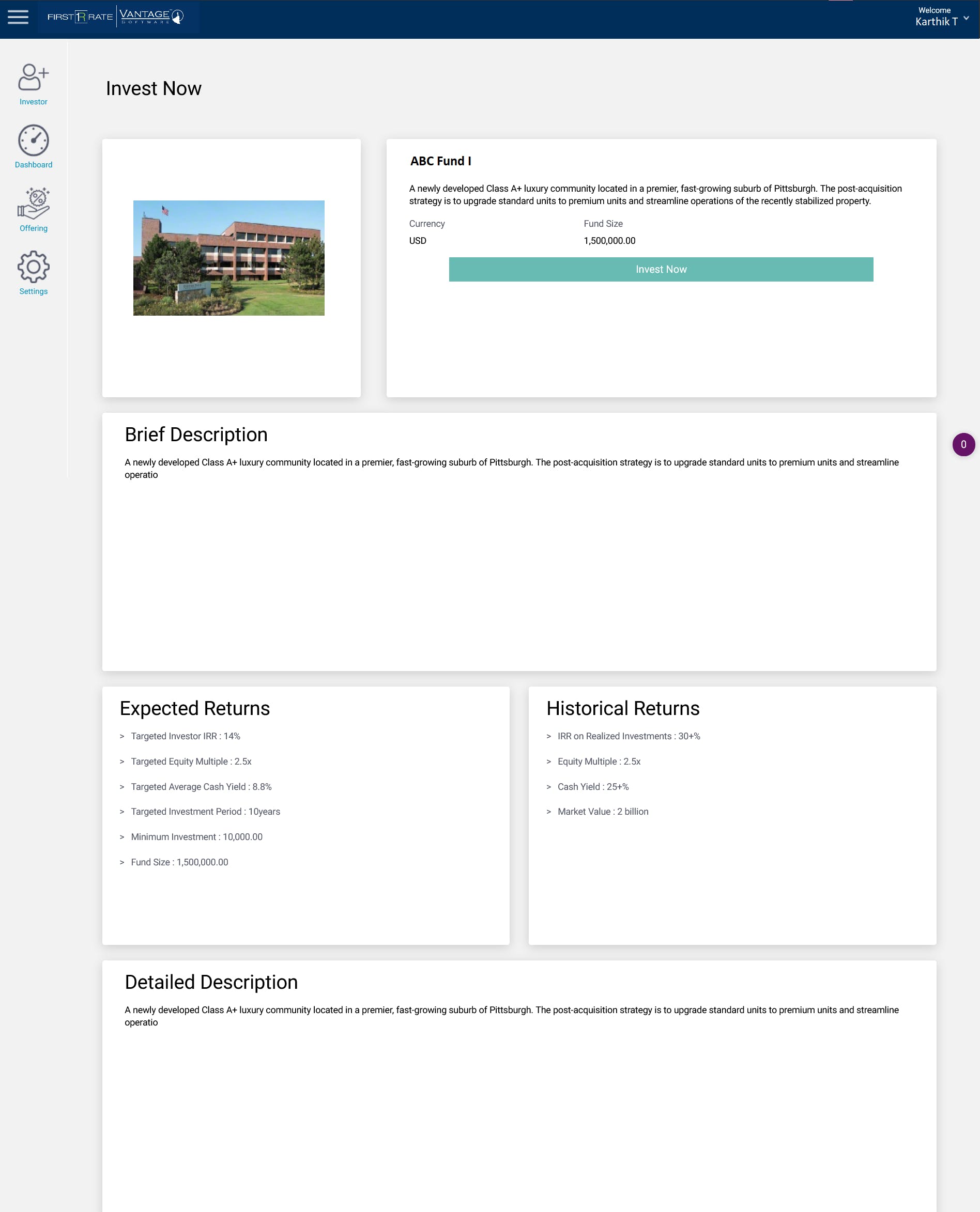 Vantage Software Screenshot 2