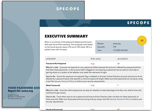 Specops Password Auditor Screenshot 1