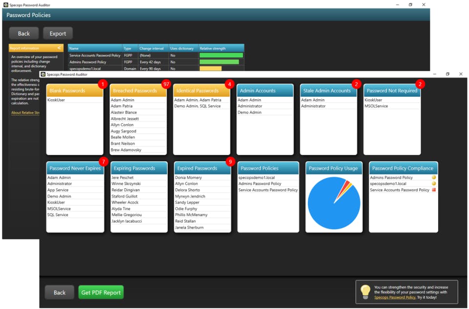 Specops Password Auditor Screenshot 2