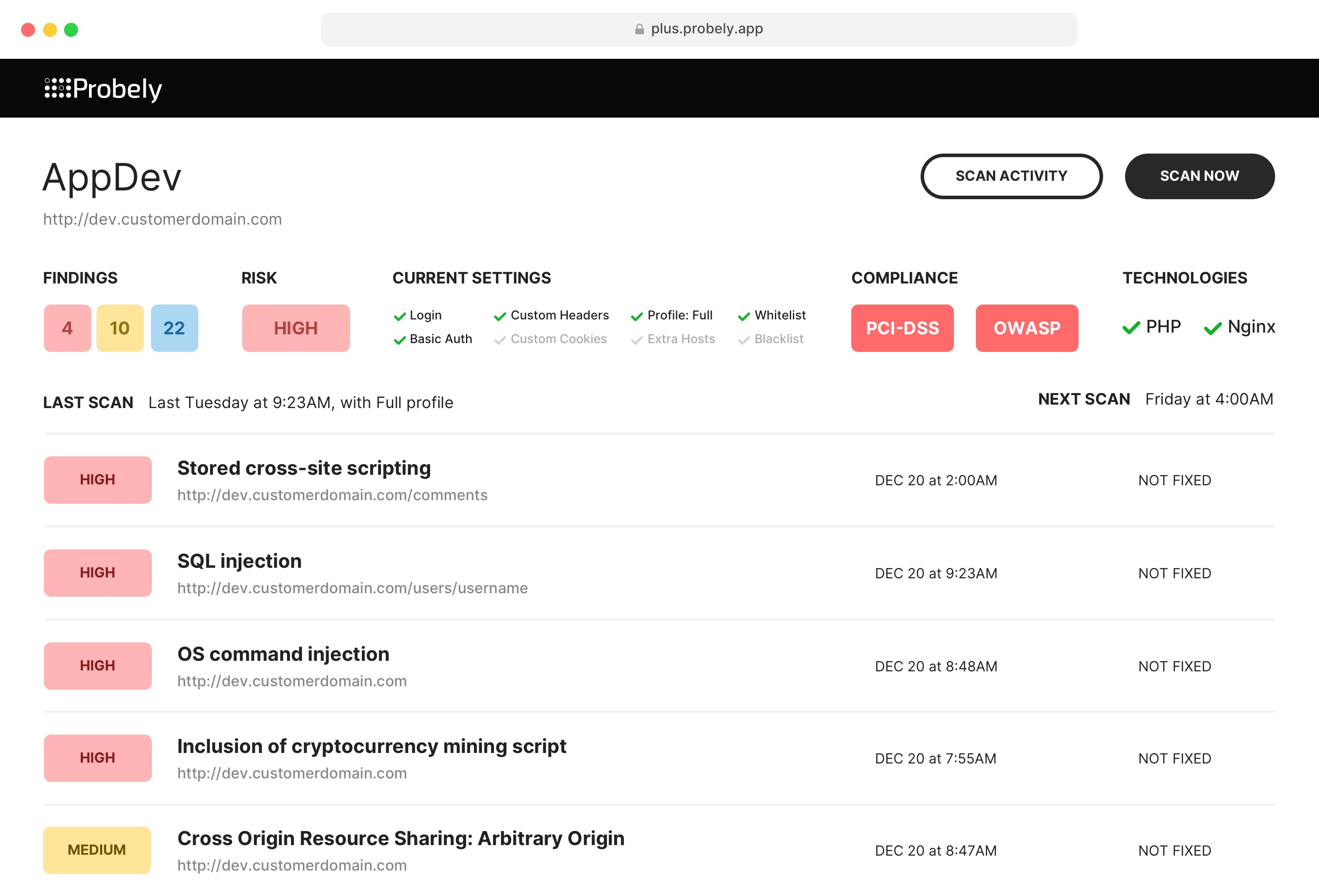 Probely Screenshot 3