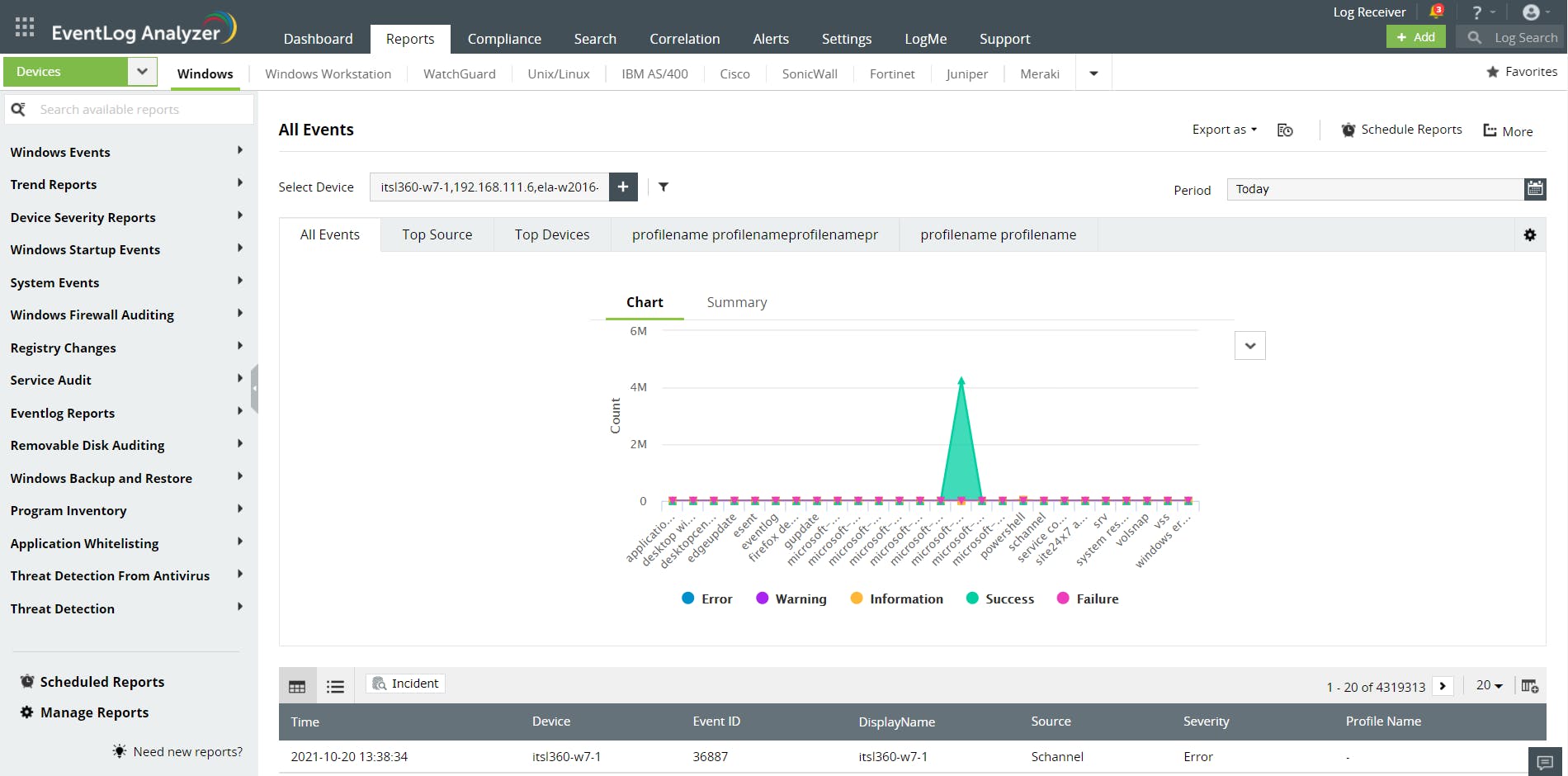 ManageEngine EventLog Analyzer Screenshot 5