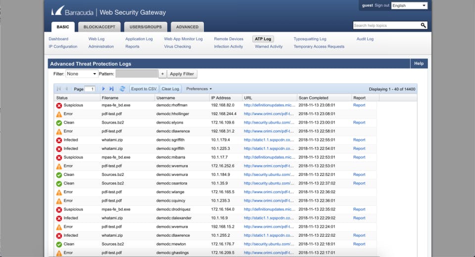 Barracuda Web Security Gateway Screenshot 1