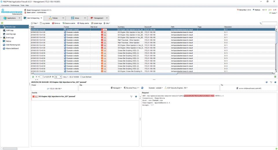 R&S Web Application Firewall Screenshot 3