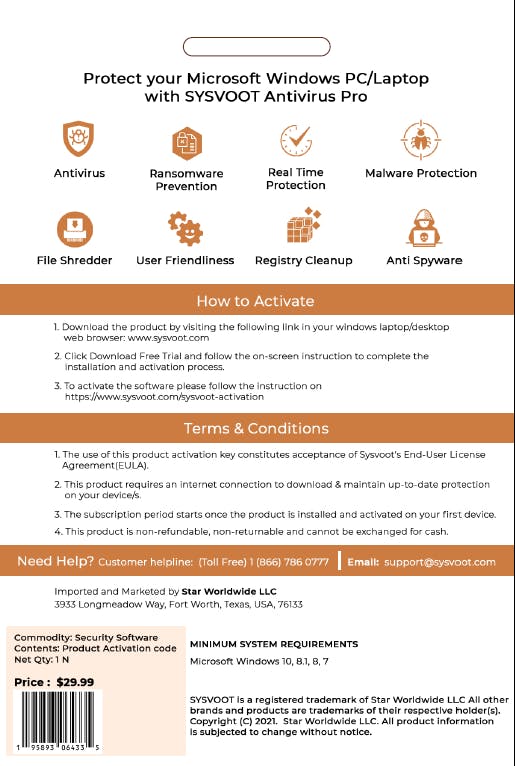SYSVOOT Antivirus Pro Screenshot 1