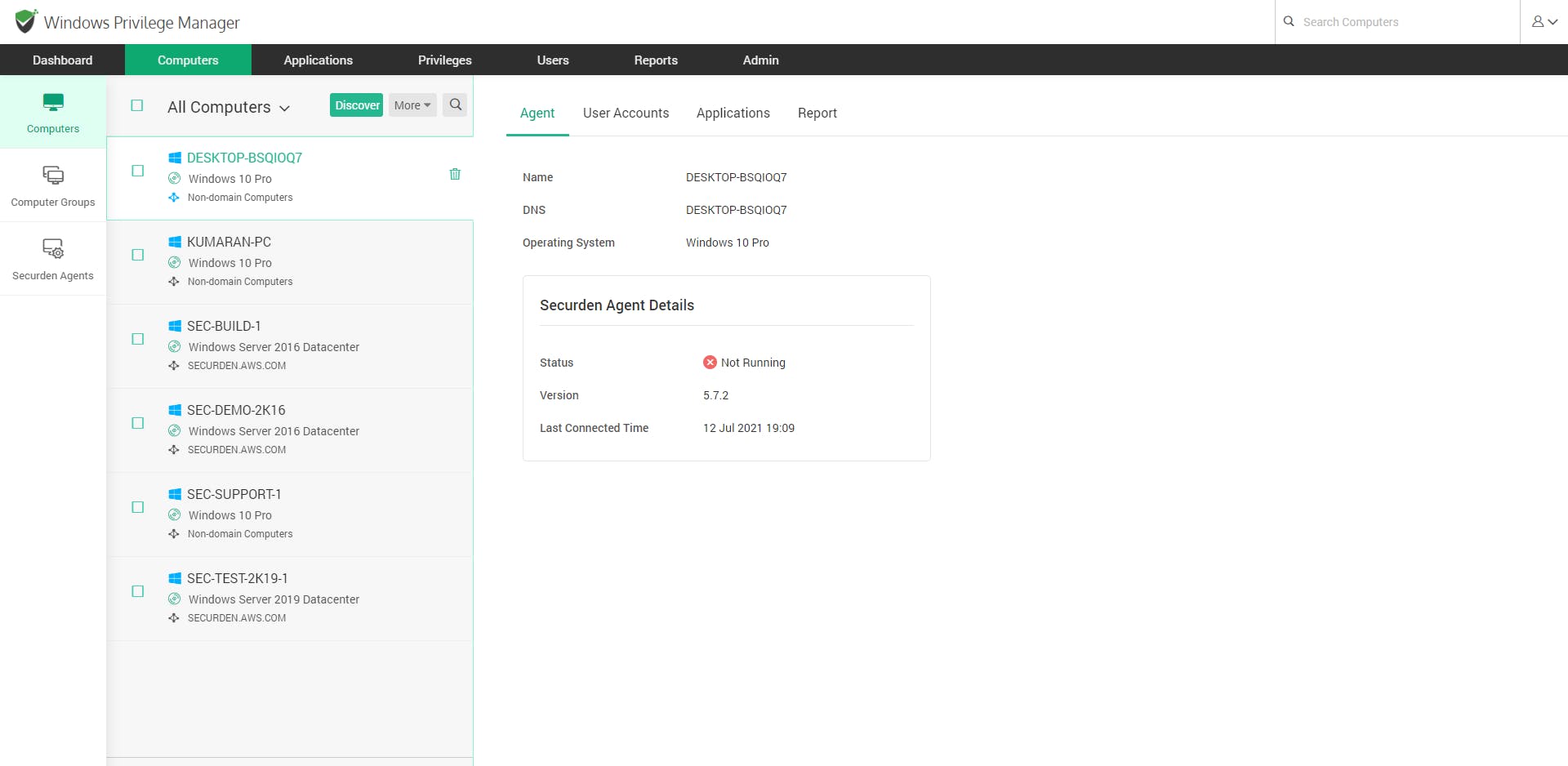Windows Privilege Manager Screenshot 1