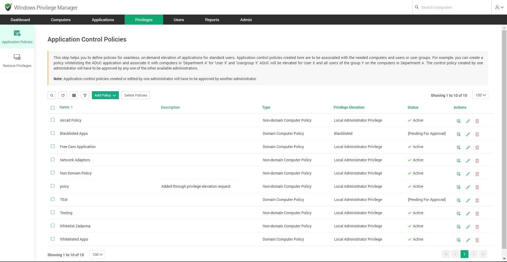 Windows Privilege Manager Screenshot 3