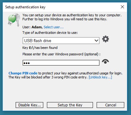Rohos Logon Key Screenshot 1