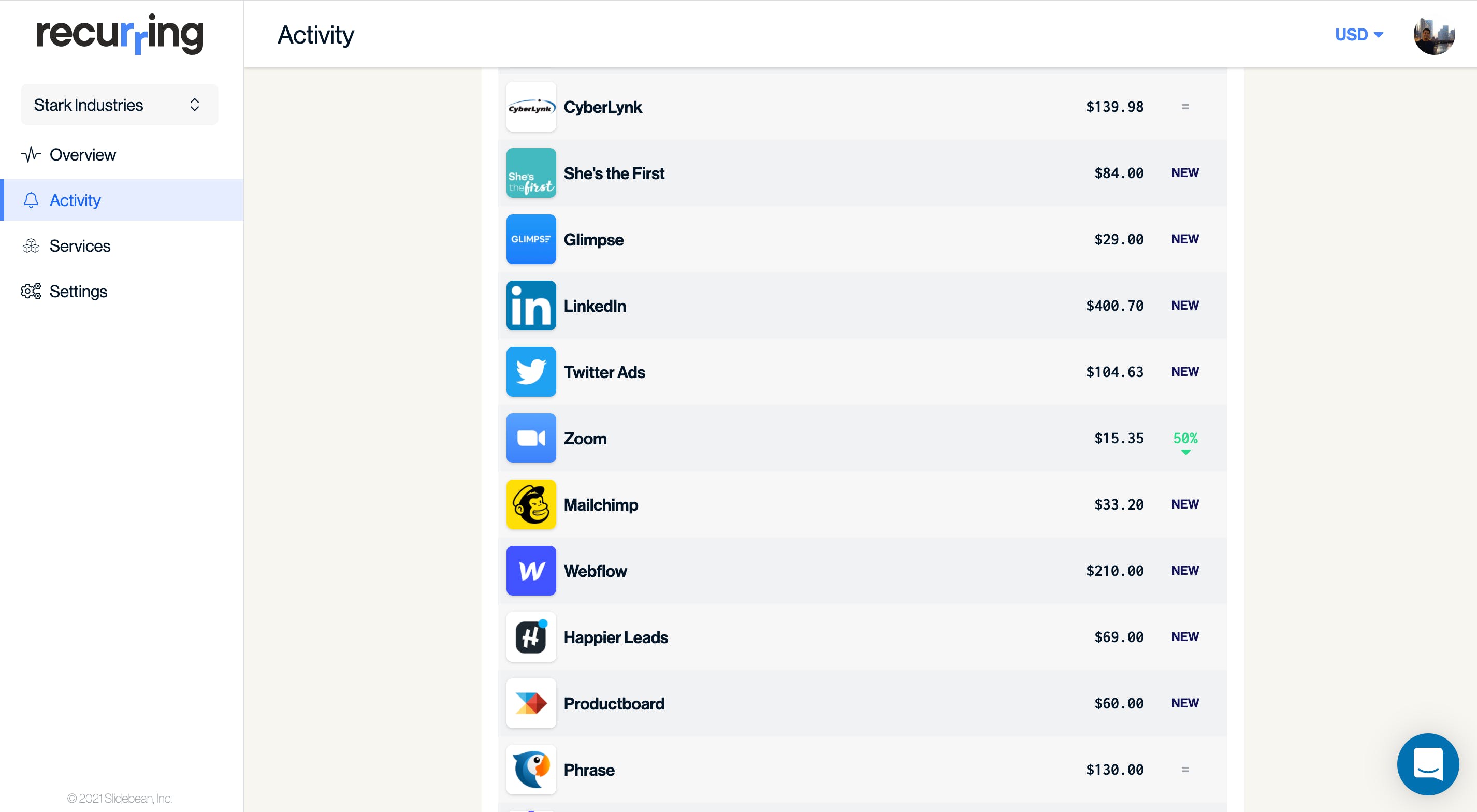 Recurring Screenshot 3