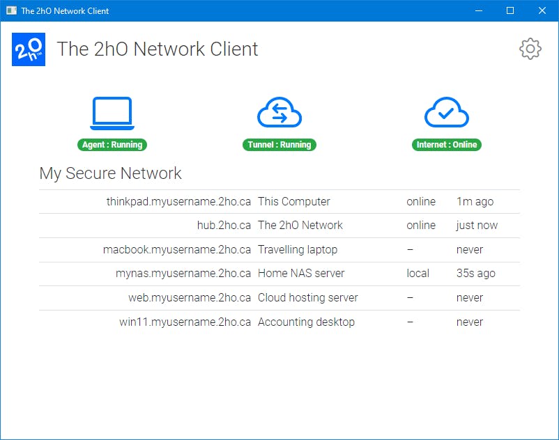 2hO Client Screenshot 1