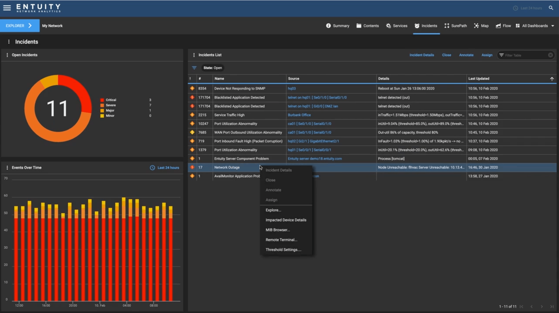 Entuity Screenshot 2