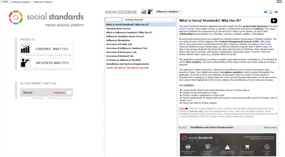 Social Standards Screenshot 2