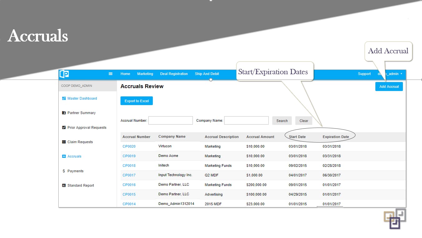 Co-Op MDF Management Screenshot 4