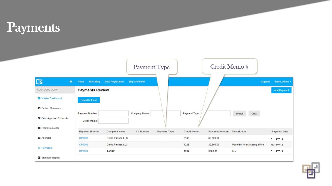 Co-Op MDF Management Screenshot 5