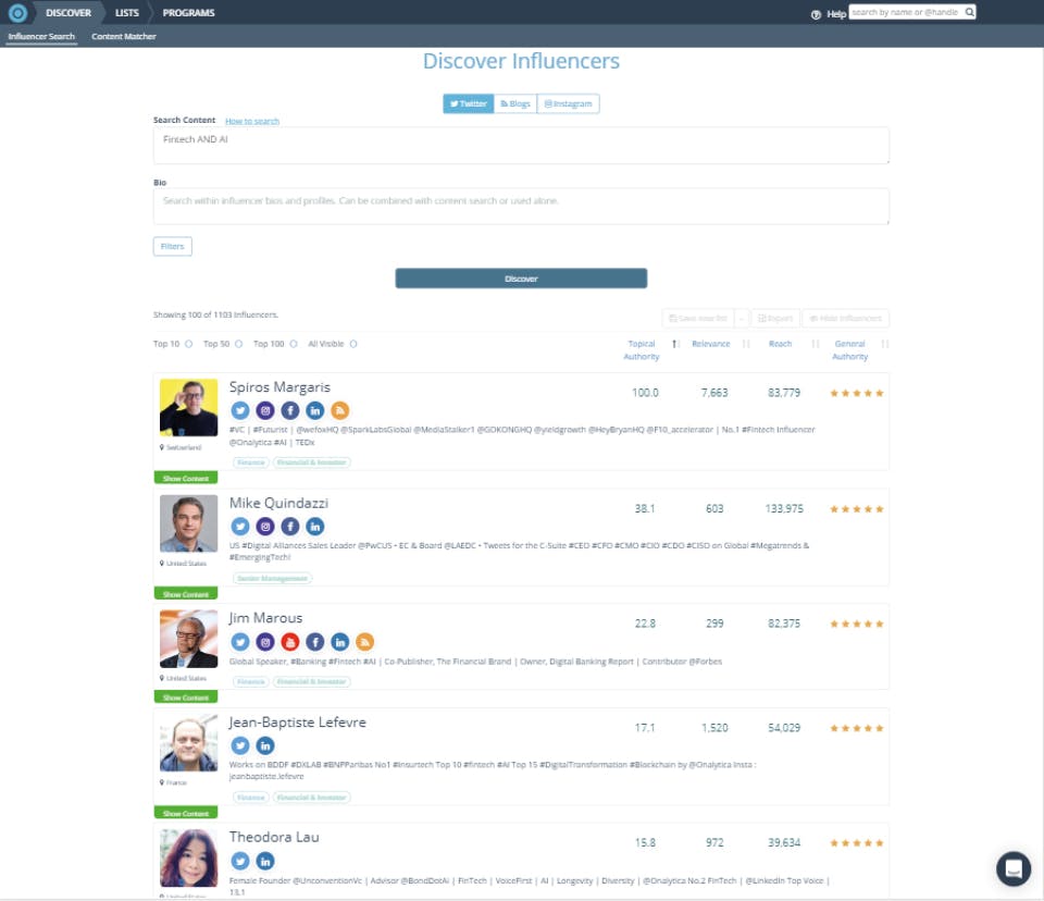 onalytica Screenshot 1