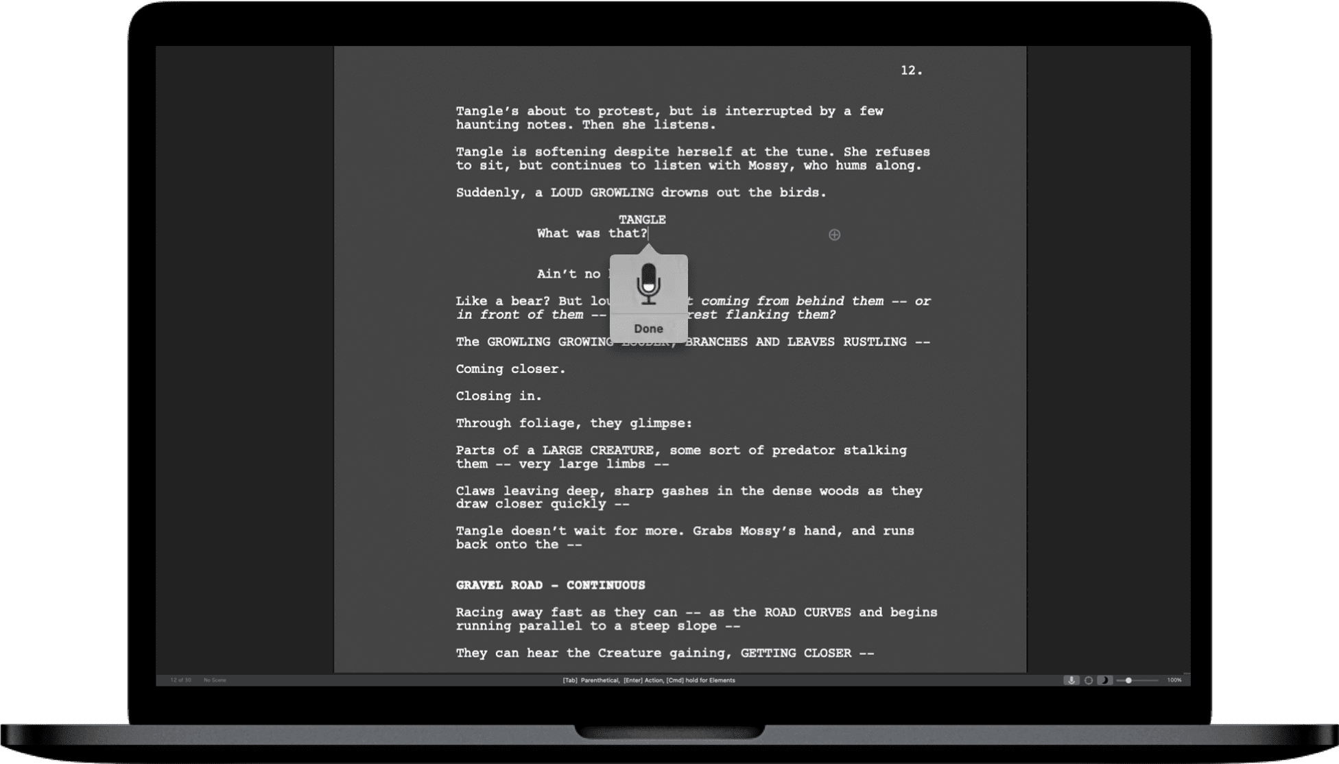 Final Draft Screenshot 1