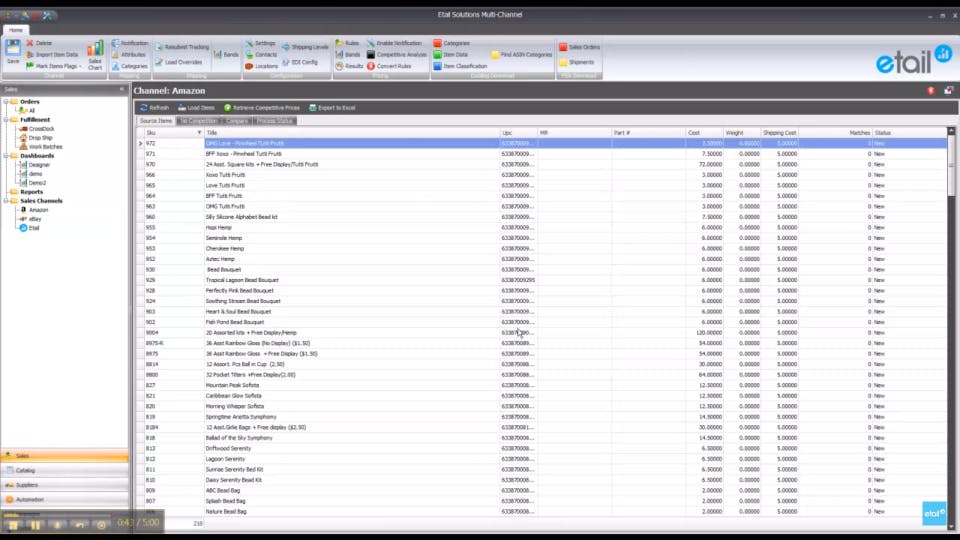 Etail Vantage Platform Screenshot 1