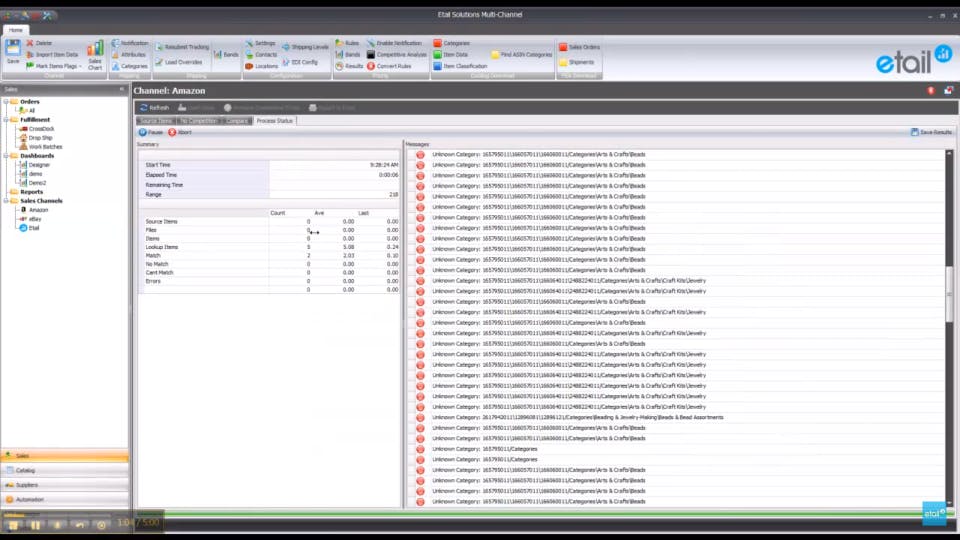 Etail Vantage Platform Screenshot 2
