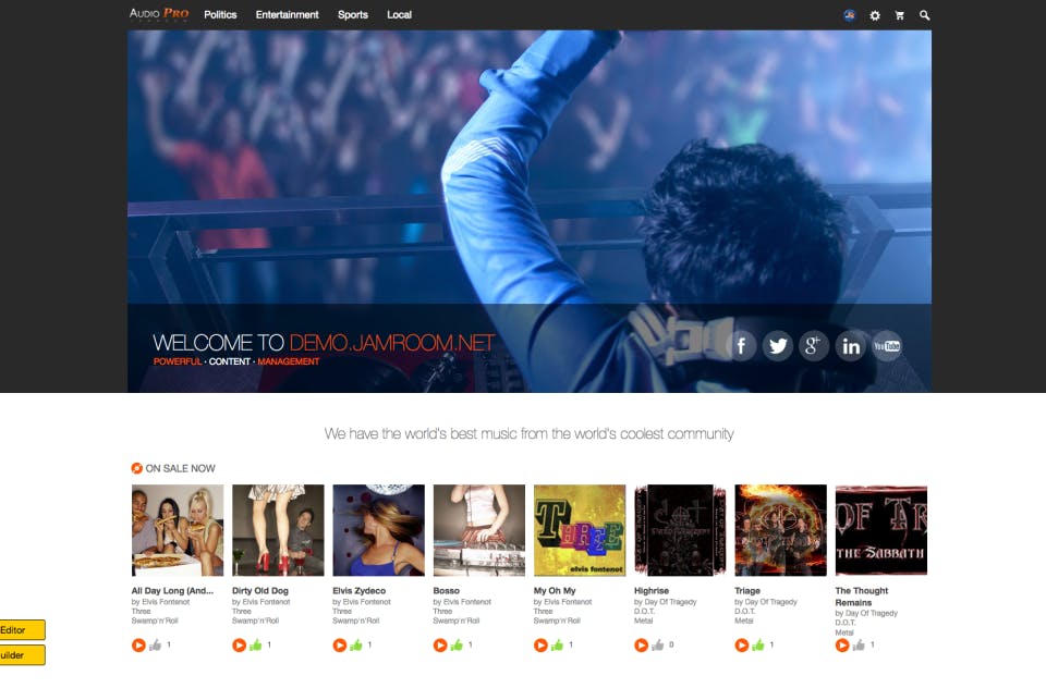 Jamroom Screenshot 1