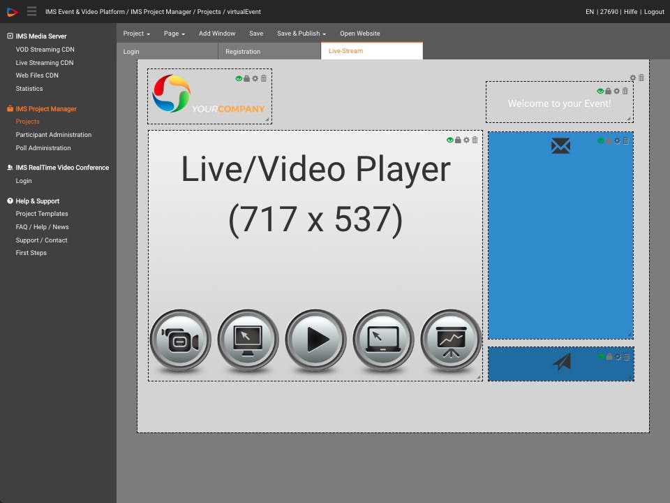 IMS Event & Video Streaming Platform Screenshot 2
