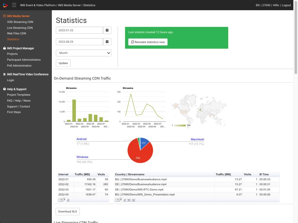 IMS Event & Video Streaming Platform Screenshot 3