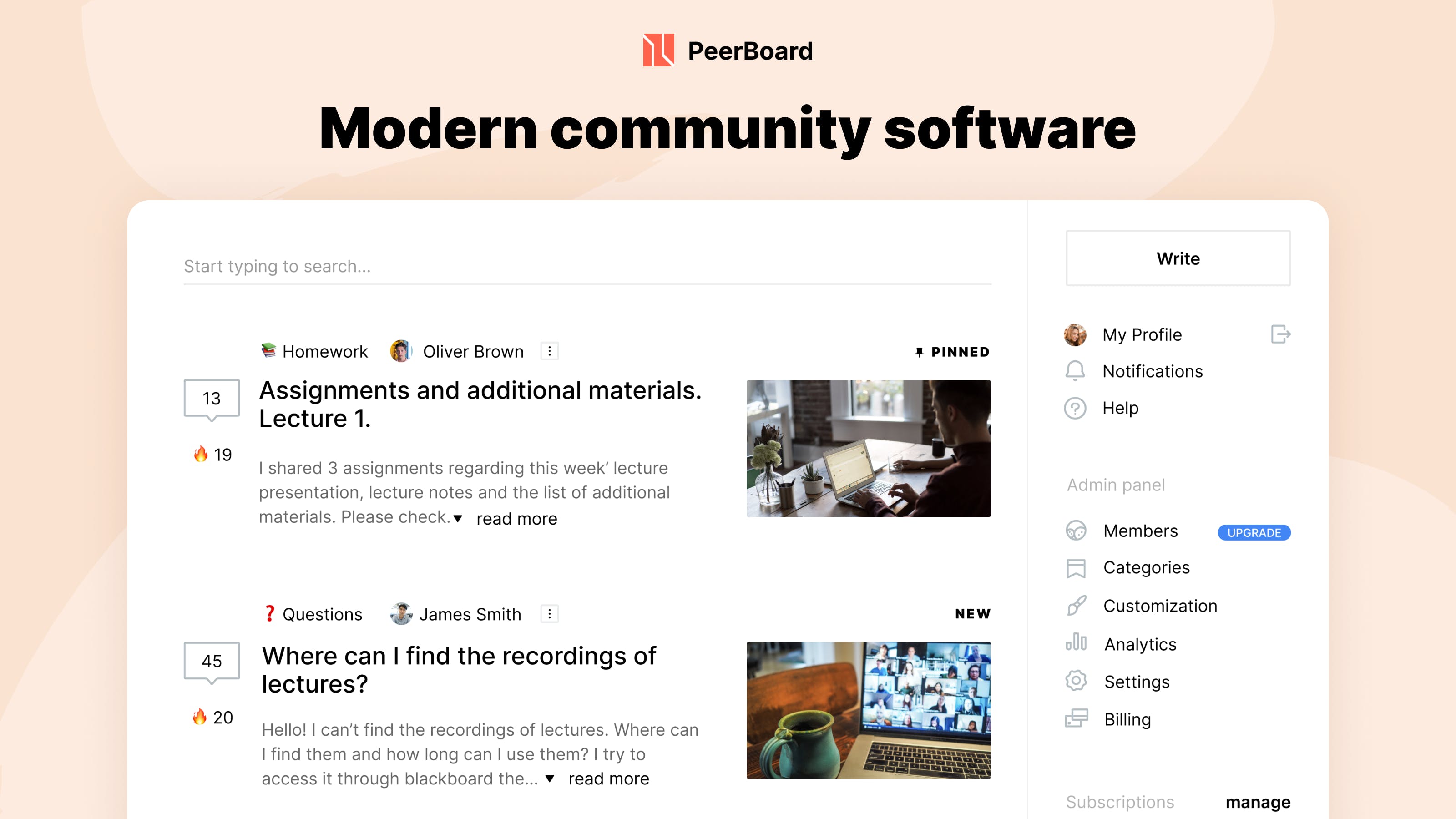 PeerBoard Screenshot 1