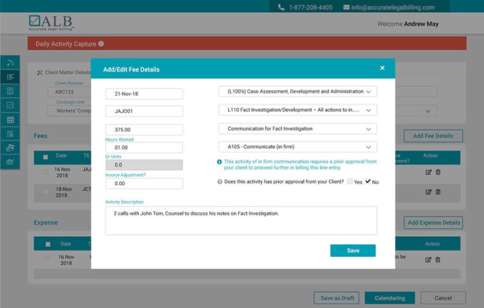 Accurate Legal Billing Screenshot 3