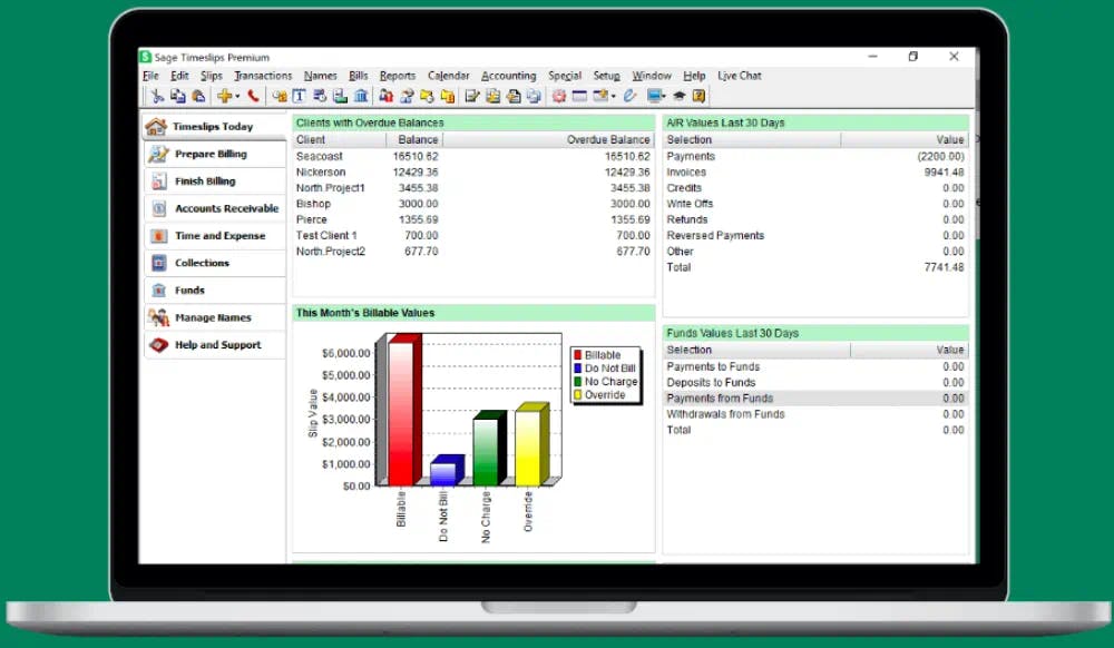 Sage Timeslips Screenshot 1