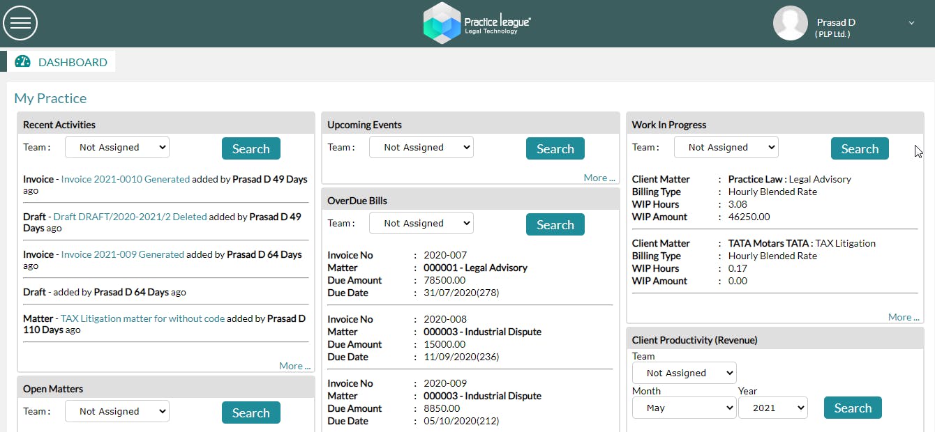 RazorLex Practice Management Screenshot 1