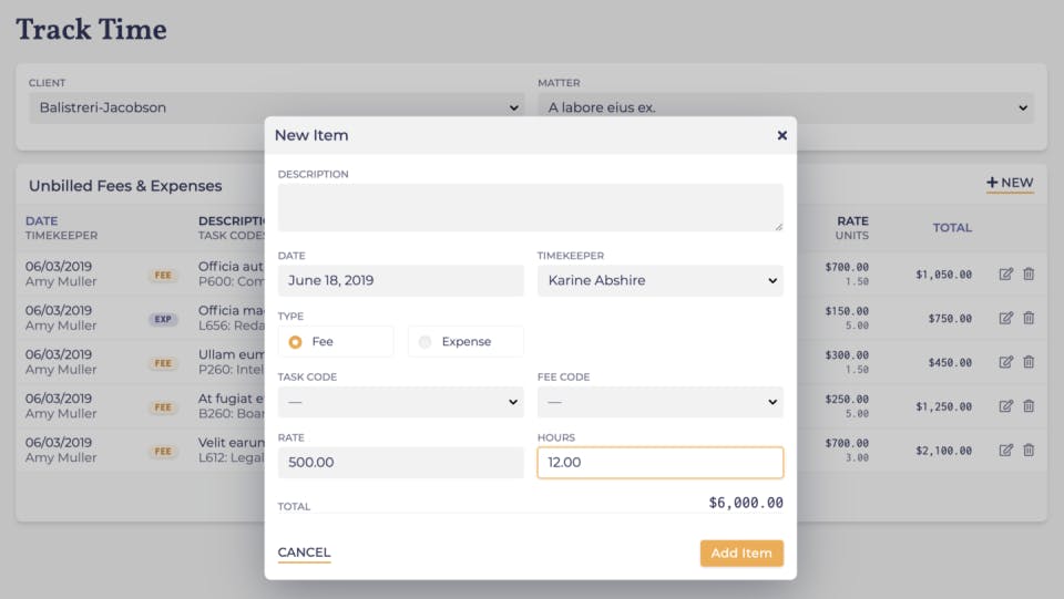 Easy Legal Billing Screenshot 1